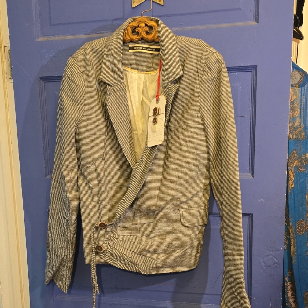 Anthropology Daughters Of The Liberation Cross Jacket with Button Detail